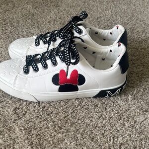 Disney Women White and Black Minnie Sneakers